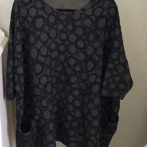 Cut Loose Black and Olive Patterned Pocket Sweater